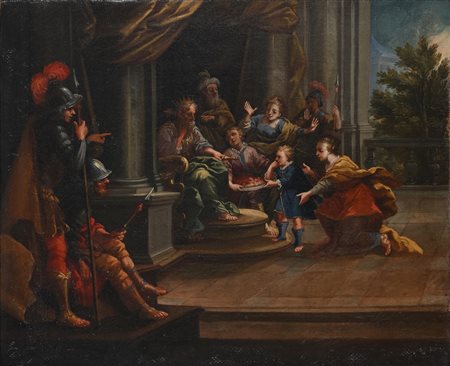 Scuola Romana del XVIII secolo La famiglia di Dario davanti Alessandro Magno...