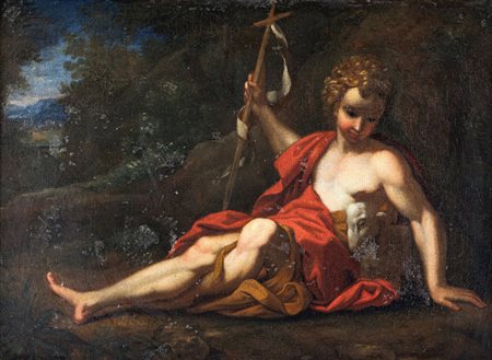 Pier Francesco Mola (ambito di) (Coldrerio 1612-Roma 1666) San Giovannino...