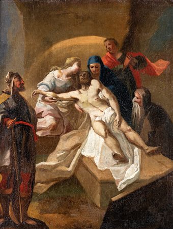 Scuola veneta del XVIII secolo Il Corpo di Gesù è deposto nel sepolcro (XIV...