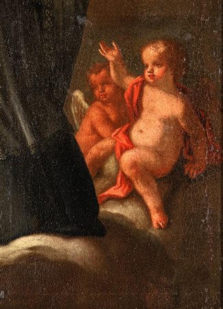 Scuola italiana del XVIII secolo Putti olio su tela cm 40x30 - con cornice cm...