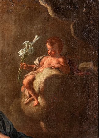 Scuola napoletana del XVIII secolo Putto olio su tela cm 40x30 - con cornice...
