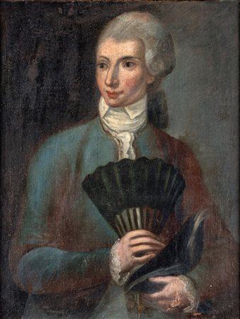 Scuola francese del XVIII secolo Ritratto di Cantante olio su tela cm 69x53 -...