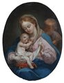 Francesco L'Ange (Annecy 1675-Torino 1756) Sacra Famiglia 1699 Olio su rame...