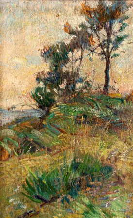 Alessandro Battaglia (Roma 1870-Roma 1940) Campagna Romana 1929 olio su...