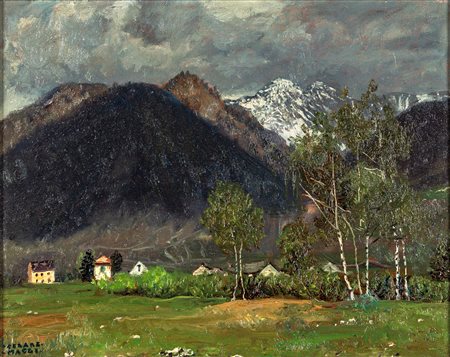 Cesare Maggi (Roma 1881-Torino 1961) Santa Maria Maggiore olio su tela cm...