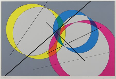 Veronesi Luigi Geometrie, 1989 litografia su carta, cm. 50x70, es. prova...