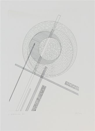 Veronesi Luigi Senza titolo, 1980 acquaforte su carta, cm. 70x50, es. 25/100...