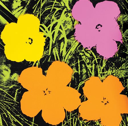 Warhol Andy (D'Aprés) Flowers Serigrafia su carta, cm, 91,4x91,4 al retro...
