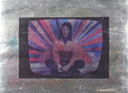 Angeli Franco Isabella litografia su carta argento, cm. 60x82, es. 244/500...