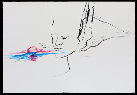 Pisani Vettor Senza titolo litografia su carta, cm. 50x70, es. 74/99 firmata...