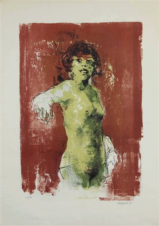 Vespignani Renzo Nudo di donna, 1959 litografia su carta, cm. 66x48, es....