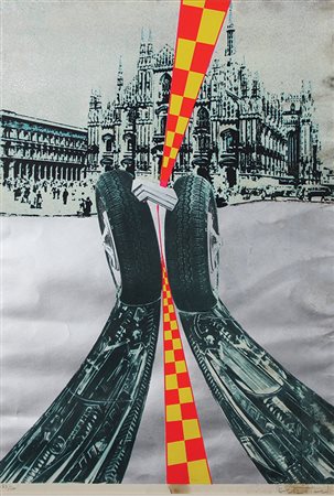 Bertini Gianni Senza titolo litografia su cartoncino, cm. 66x44, es. 323/500...