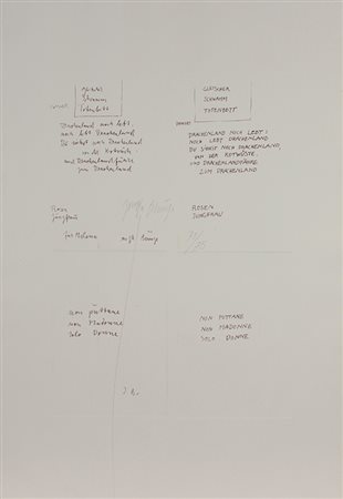 Beuys Joseph Senza titolo incisione su carta, cm. 100x70, es. 70/75 firmata...
