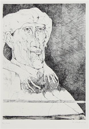 Plattner Karl Senza titolo incisione su carta, cm. 70x50, es. 36/100 firmata...