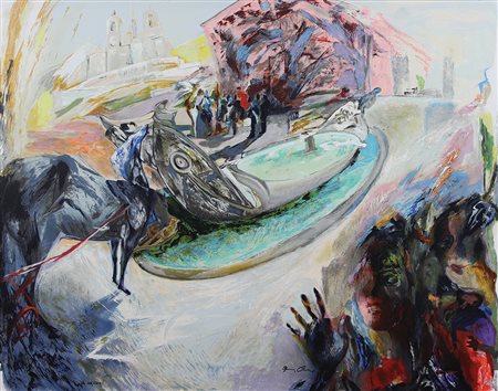 Calabria Ennio Trinità dei Monti - L'Architettura della Memoria serigrafia su...