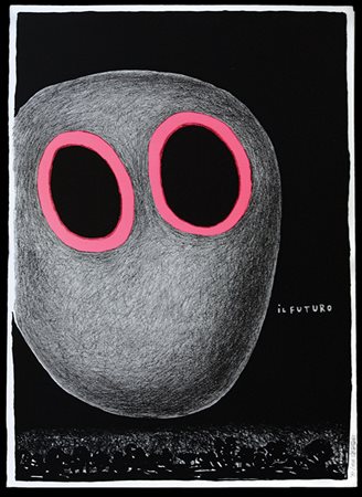 Sottsass Ettore Il futuro litografia su carta, cm. 70x50, es. 15/100 firmata...