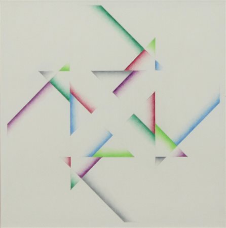 Huber Max Quattro gruppi uguali, 1980 pastelli su carta, cm. 25x25