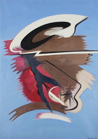 Vaglieri Tino Rottura, 1970 olio su tela, cm. 100x70 firmato e datato in...