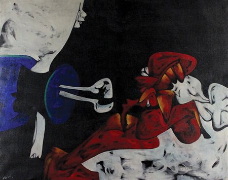 Dova Gianni Allucinazione, 1960 olio su tela, cm. 115x145 firmato in basso a...