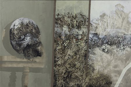 Banchieri Giuseppe Specchio e finestra, 1970 olio su tela, cm. 40x60 firmato...