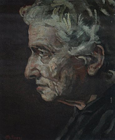 Tozzi Mario Ritratti di famiglia II, 1920 olio su cartone, cm. 32x25 firmato...