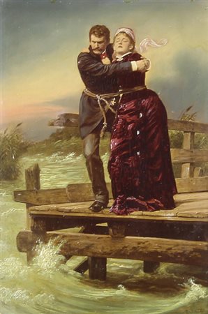 Neide Emil Senza titolo olio su tavola, cm. 25x18 firmato in basso a destra