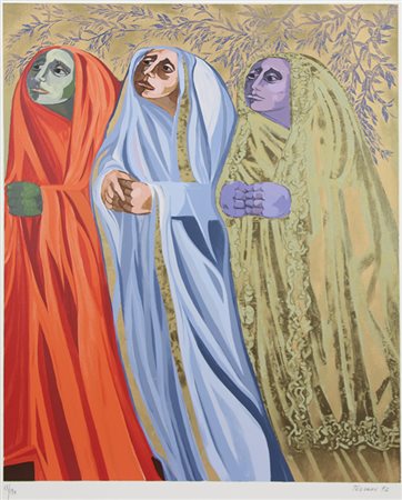 Terruso Saverio Processione, 1992 serigrafia su carta, cm. 81x70, es. 18/190...