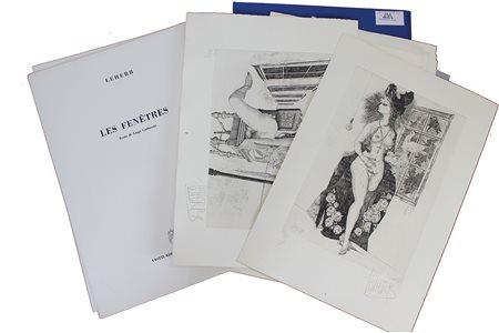 Leherb Helmut Les Fenetres, 1971 cartella di 5 acqueforti su carta, cm....