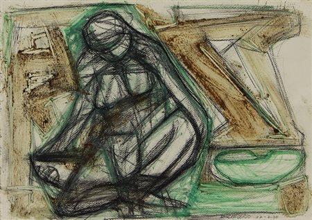 Sangregorio Giancarlo Senza titolo, 1995 tecnica mista su carta, cm. 35x50...