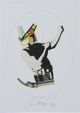 Sarri Sergio Omaggio a F. Leger, 2003 collage da serigrafia originale, cm....