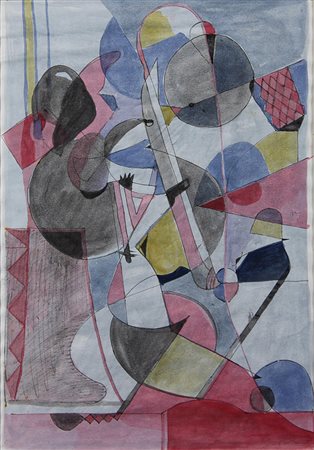 Balsamo Vincenzo Senza titolo, 1983 acquarello su carta, cm. 50x35 firmato in...