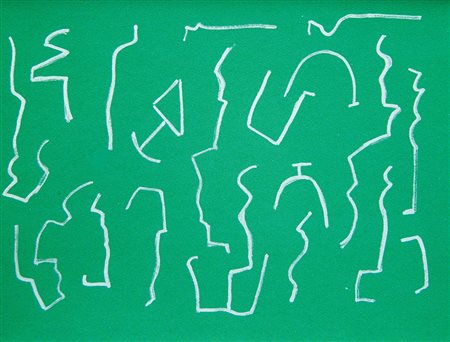 Accardi Carla Verde argento, 2005 pennarello su carta colorata, cm. 24x32,7...