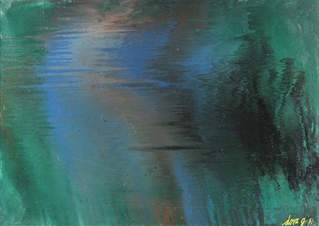 Dova Gianni Senza titolo, 1951 smalto su tela, cm. 50x70 firmato e datato in...