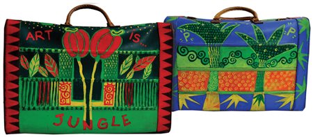 Berardinelli Isadora Art is … jungle, 1998 valigia dipinta, cm. 43x61x25...