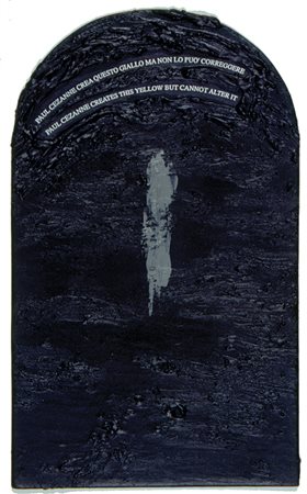 Isgrò Emilio L’artista e l’amore, 1994 scrittura su tavola riportata su...