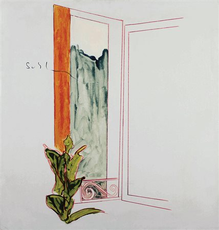 Schifano Mario Senza titolo, 1979/80 smalto su tela, cm. 100x95 firmato in...