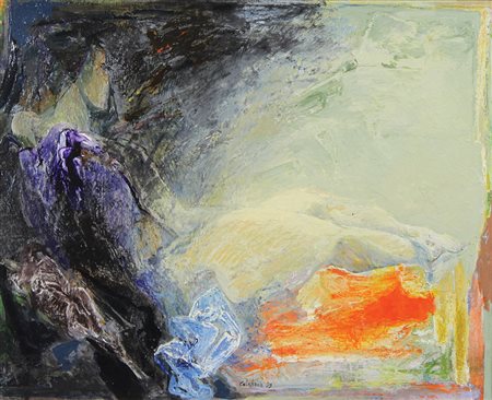 Calabria Ennio Studio per figura, 2000 acrilico su tela, cm. 40x50 firmato e...