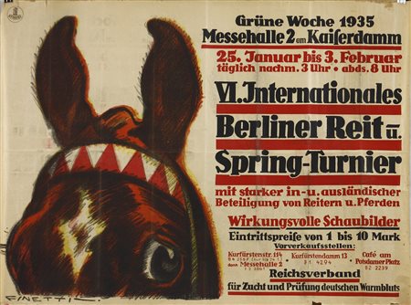 Gino de Finetti (1877-1955) VI Internationales Berliner Reit, spring-tunier.,...