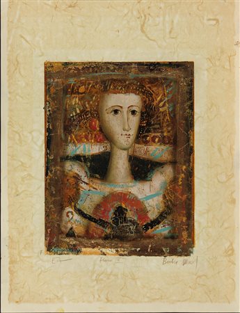 Berber Mersad (1940-2012) Flora II Multiplo, es. E.A. cm 50x39 Firma in basso...