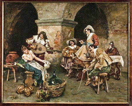 Francesco Vinea (attr.) (1845-1902) Senza titolo Olio su tavola cm 40x50