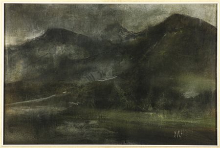 Alberto Sughi (1928-2012) Senza titolo Olio su tela cm 60x90 Firma in basso a...