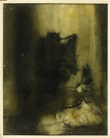 Giancarlo Cazzaniga (1930-2013) Iazz Man, 1960 Olio su tela cm 100x80 Firma e...