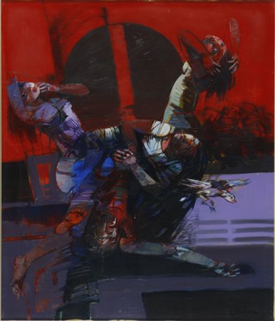 Luigi Voltolina (1942) Relitti Olio su tela cm 70x60 Firma in basso a destra...