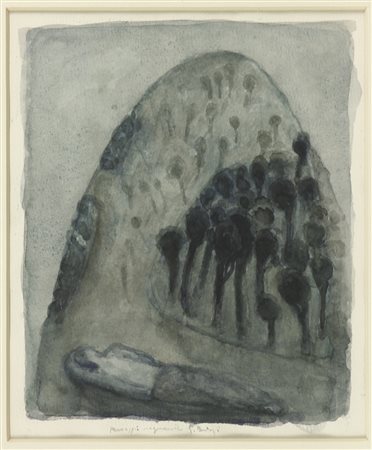 Giuseppe Biagi (1949) Paesaggio Acquarello su cartoncino cm 27x22 Firma in...