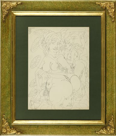 Tono Zancanaro (1906-1985) Senza titolo, 1960/1961 Lotto unico di 2 disegni a...