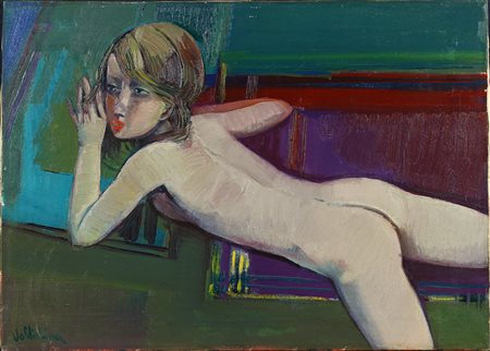 Luigi Voltolina (1942) Senza titolo Olio su tela cm 50x70 Firma in basso a...