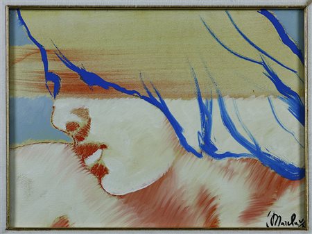 Marclau Sospensione, 1975 Olio su tela cm 30x40 Firma e data in basso a...