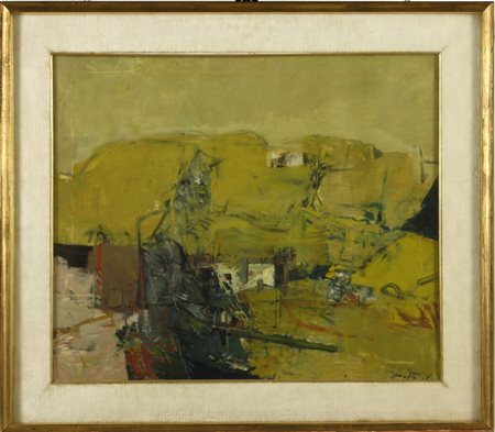 Lino Dinetto (1927) Colli Asolani, 1968 Olio su tela cm 60x70 Firma in basso...