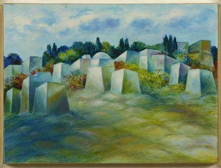 Andrea Quarto (1959) Ksar, 2004 Olio su tela cm 30x40 Firma sul retro...