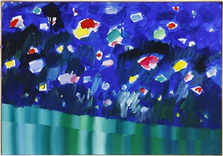 Ennio Finzi (1931) Senza titolo, 1980 Tecnica mista su carta intelata cm...